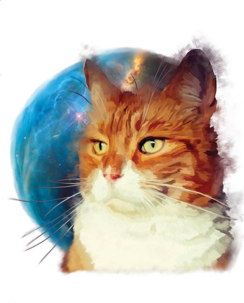 Cat Blue Moon
