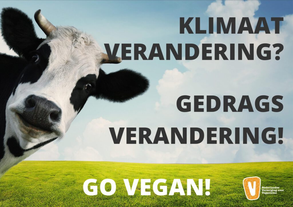 Klimaatmars signs (Nederlandse Vereniging voor Veganisme)