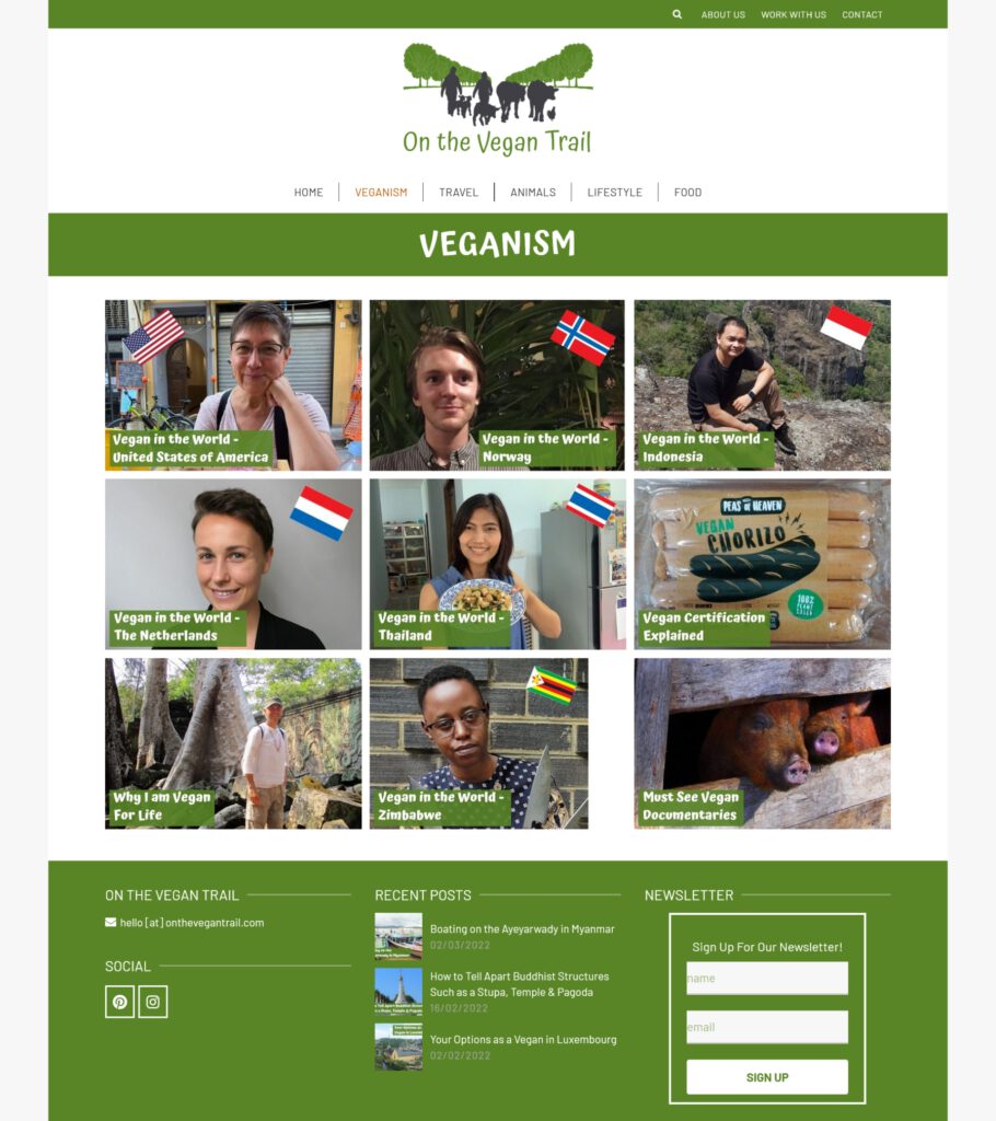 Website On the Vegan Trail