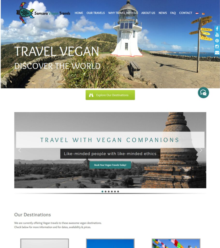 Website Samsara Vegan Travels